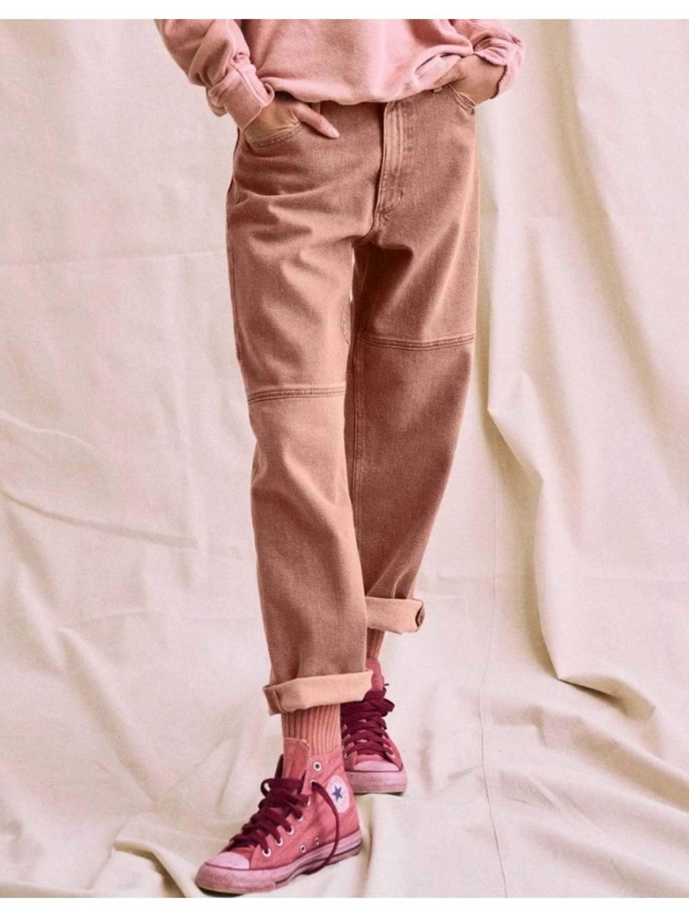 The Great. Billy Jean in Beet Root | High-Rise Straight Leg - Picture 3 of 8